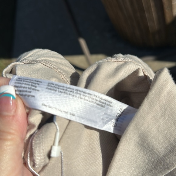 NWT Eileen Fisher Organic Cotton blend  chalk slouchy Ankle Pants L $168 - Picture 7 of 7